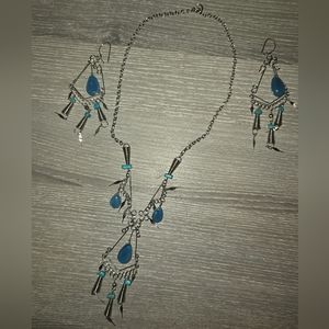"Bohemian" necklace and earrings set